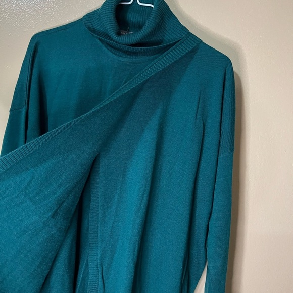 Kate & Mallory Women's Teal Turtleneck Sweater - Picture 3 of 3